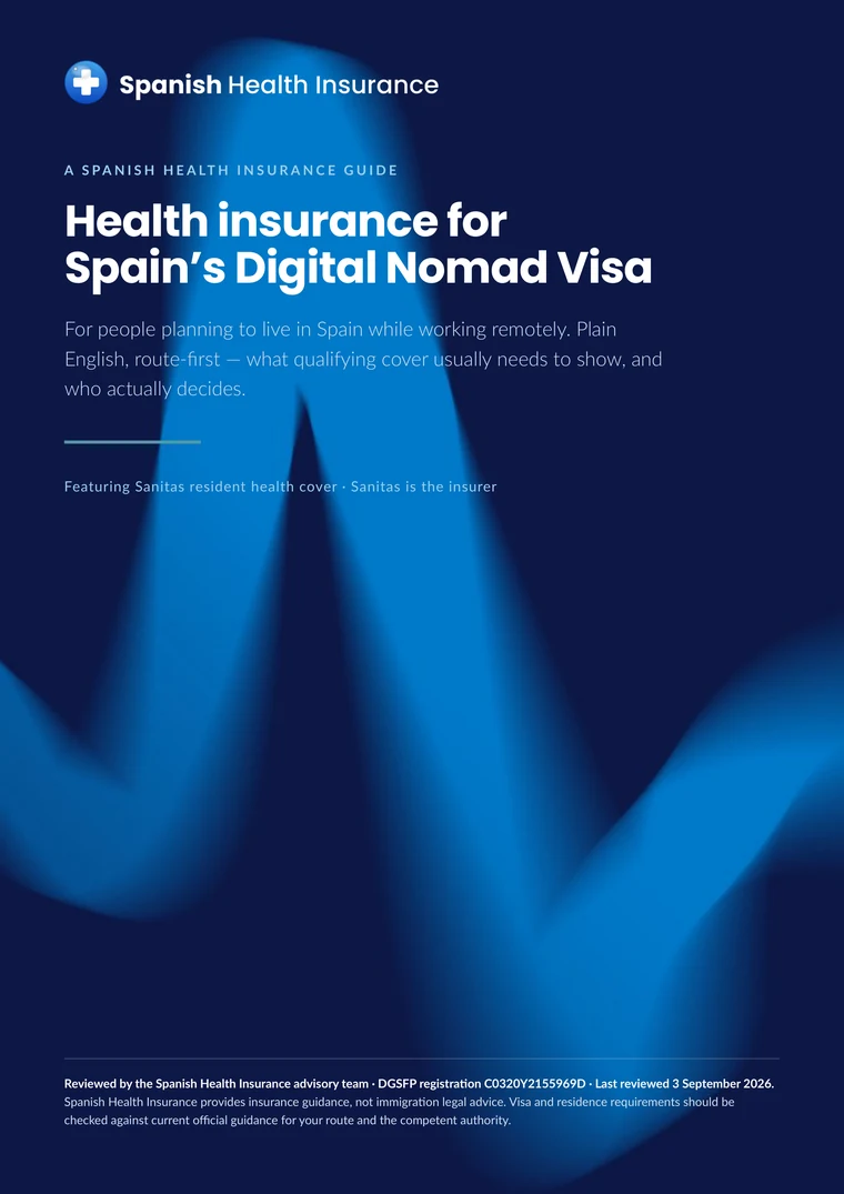 Digital Nomad Visa Health Insurance Spain guide cover