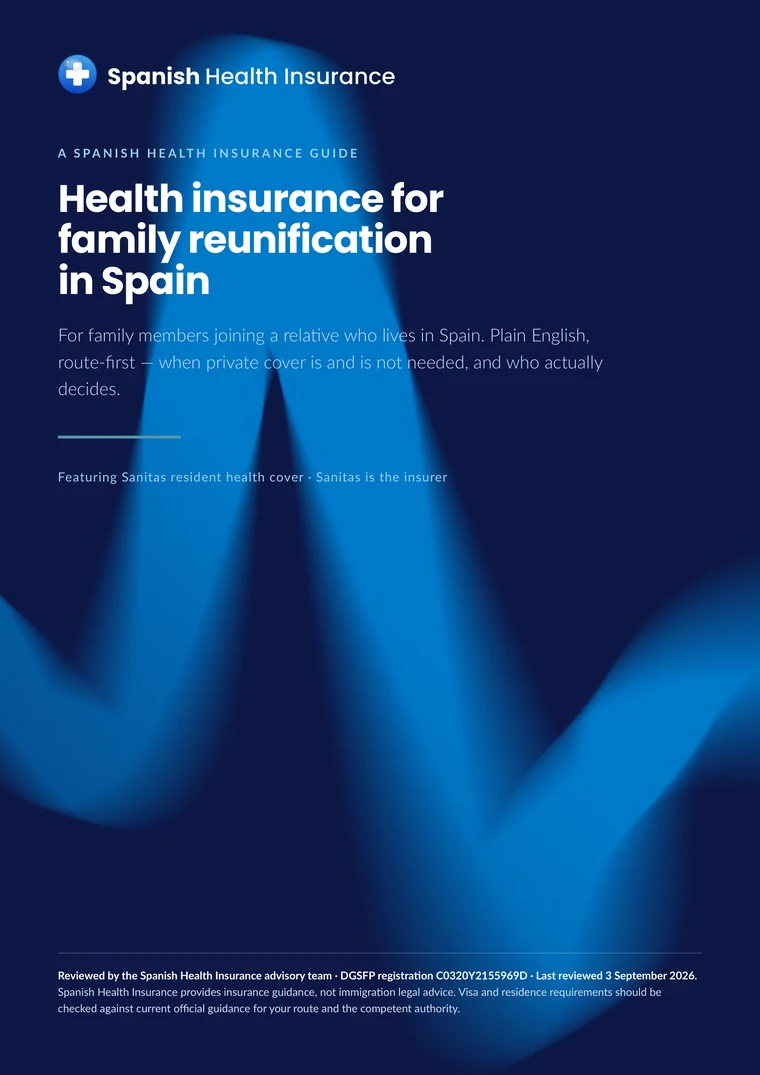 Family Reunification Health Insurance Spain guide cover