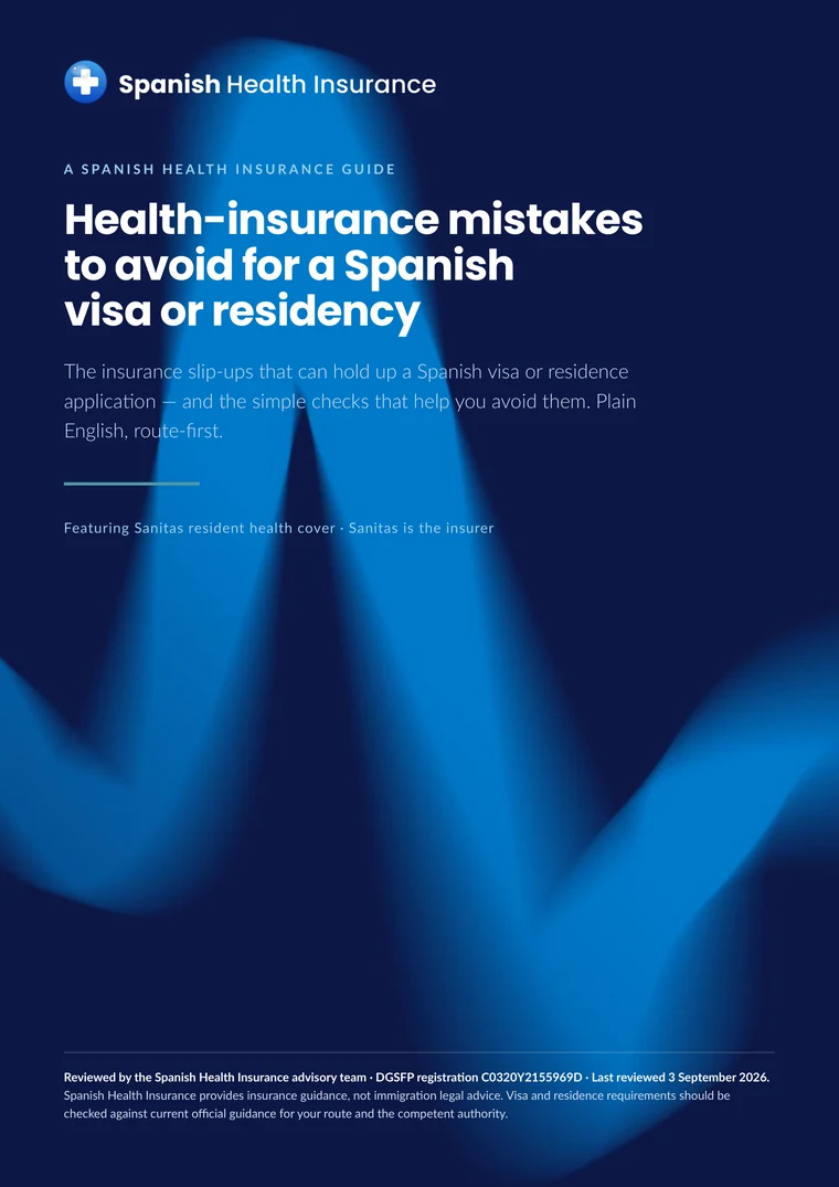 Health insurance mistakes for a Spanish visa or residency guide cover
