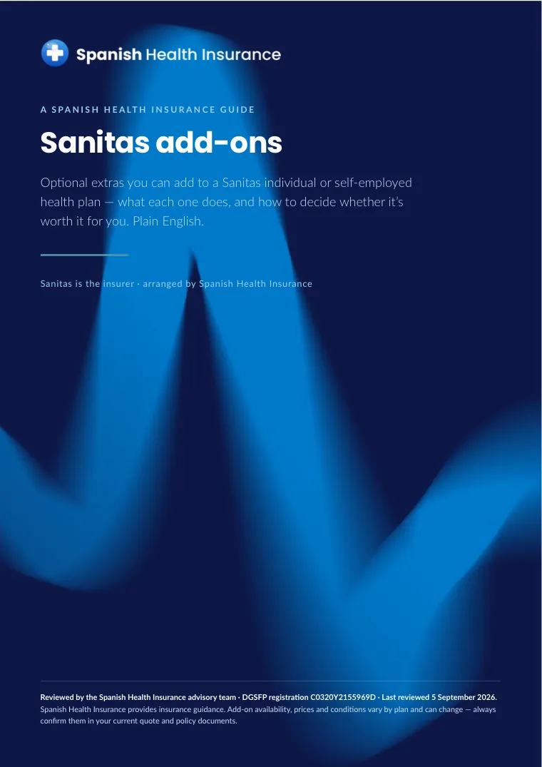 Sanitas add-ons optional extras guide cover