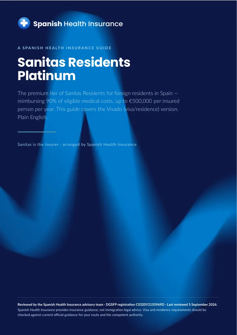 Sanitas Residents Platinum health insurance guide cover