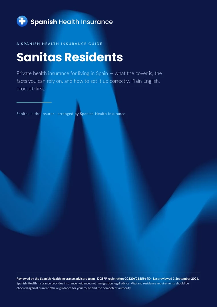 Sanitas Residents Health Insurance Spain guide cover