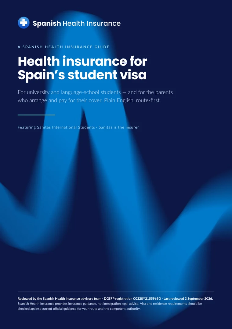 Student Visa Health Insurance Spain guide cover